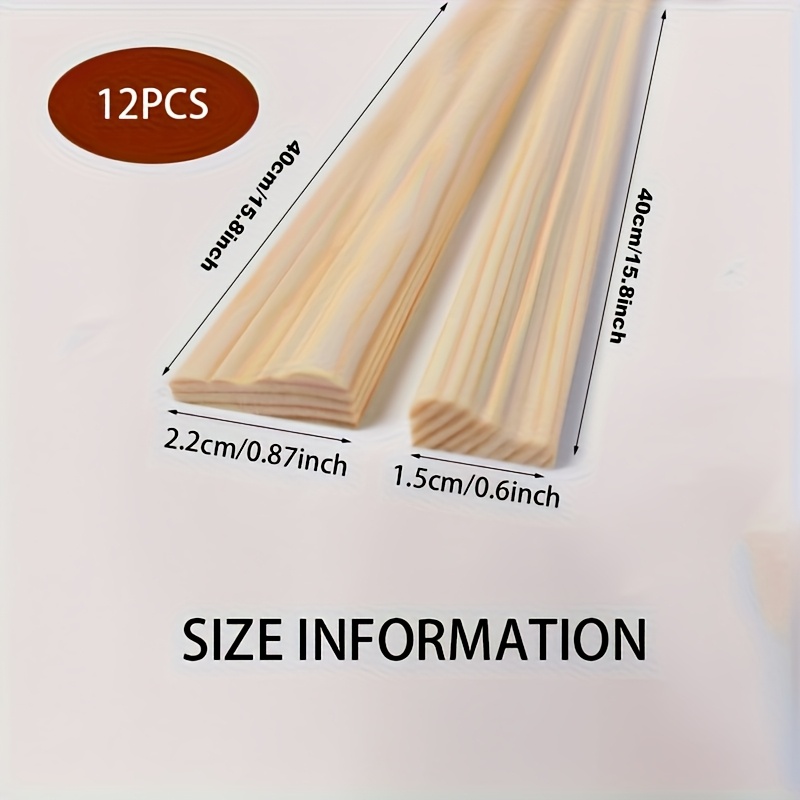 Image of 12pcs Wood Molding Trim - Unfinished Wood Slats, Vertical/horizontal///centersill/arch//tuscan/decorative Panel Mouldings For , Walls, Cabinets, Tables - Sturdy Wood Lattice (no
