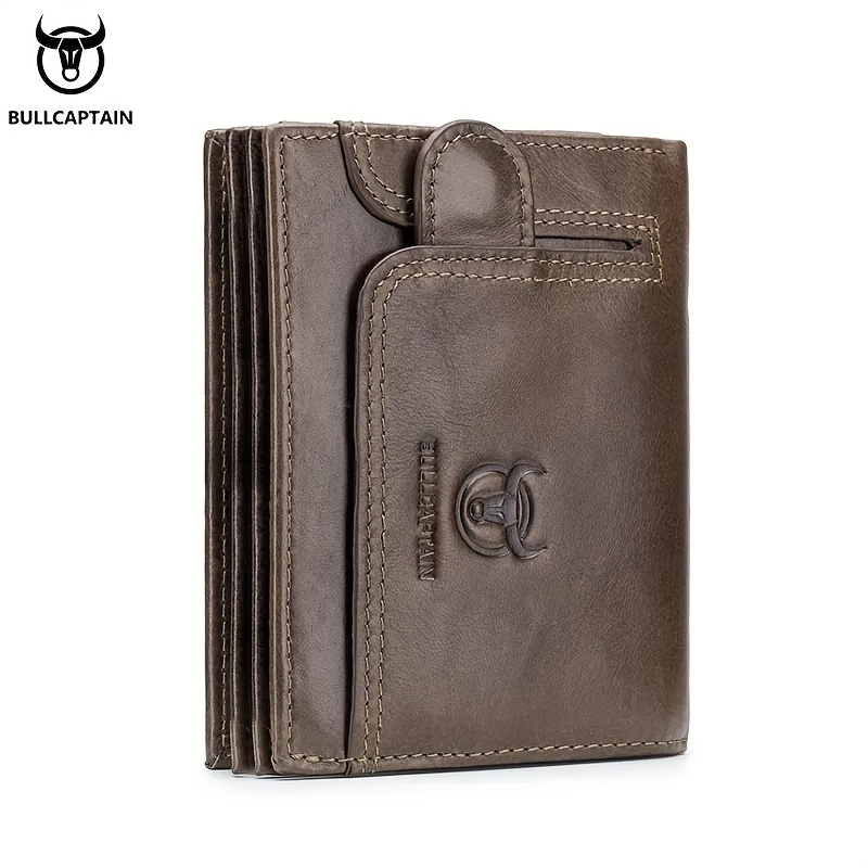 TEMU Top Layer Cowhide -functional Small License Wallet