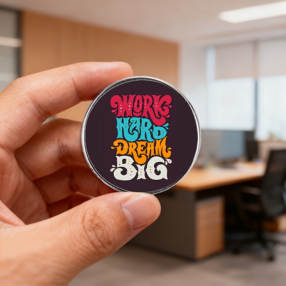 TEMU [custom] 1pc Sublimation Custom Golden And Silvery Metal Badge Brooch, Custom Team Brooch Badge Logo Picture Pattern, Sports Meeting Team Brooch