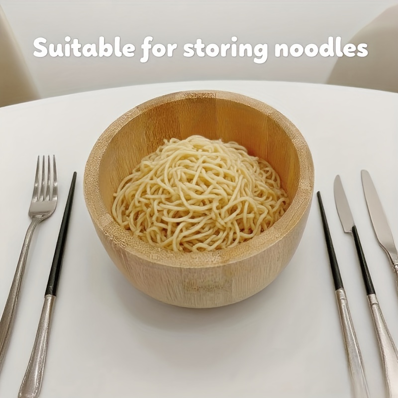 Cuenco de Bambú para Arroz, Sopa, Ensalada, Pasta y Más – Perfecto para Comidas Diarias. Su Excelente Aislamiento Térmico Previene Quemaduras al Servir Sopa Caliente o Gachas. Ideal para Picnics, Fiestas y Reuniones Familiares. Ligero e Irrompible para Fácil Transporte, y Añade un Toque Único a tu