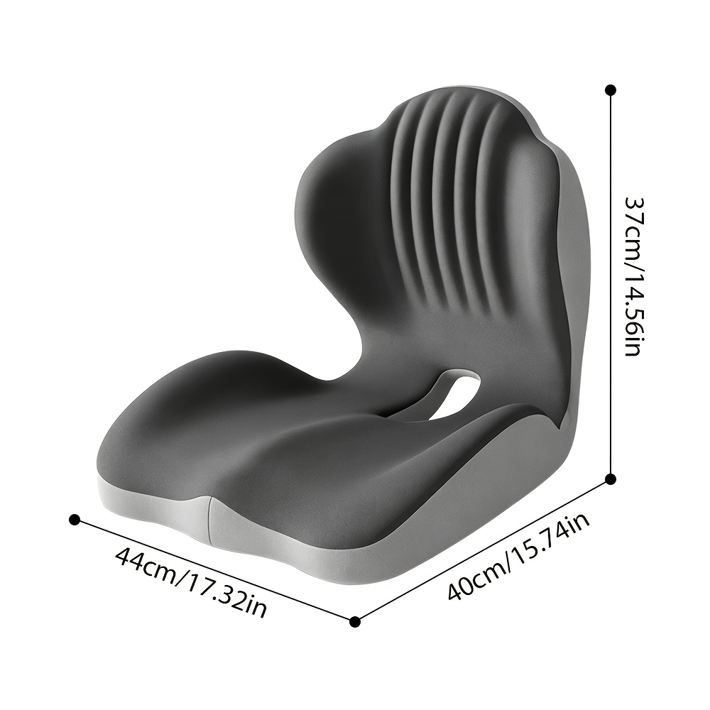 Image of Ergonomic Memory Foam Seat Cushion | Lumbar And Back Support, Seat Cushion And Backrest Integrated, Suitable For Office, Car, Game, Wheelchair