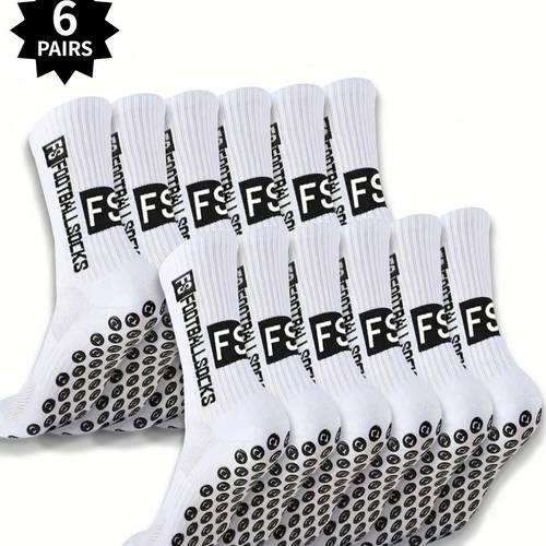 item picture 6 pair athletic socks unisex non slip suitable for soccer basketball baseball football cycling running hiking tennis skateboarding mesh breathable professional sports socks l size 37 41 eur us 6 10w 6 8m xl size 42 46 eur us