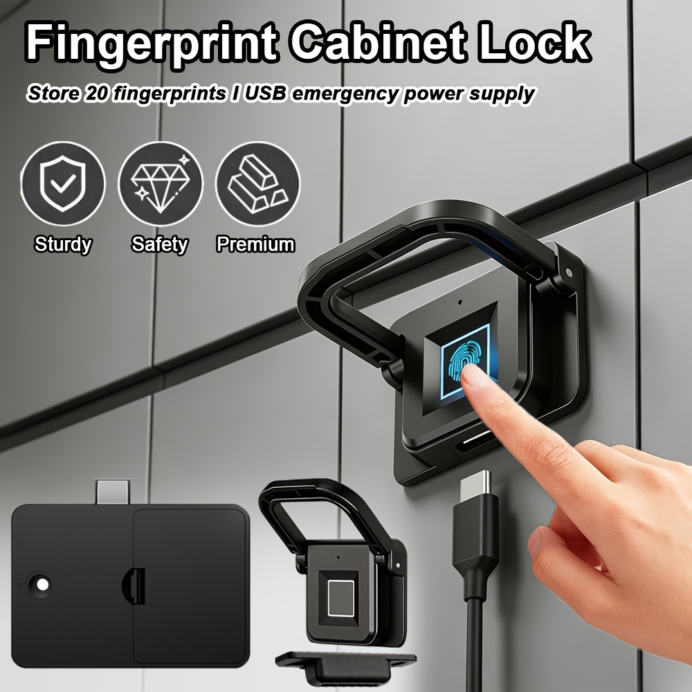 Intelligent Fingerprint Drawer Lock, Keyless Biometric Security