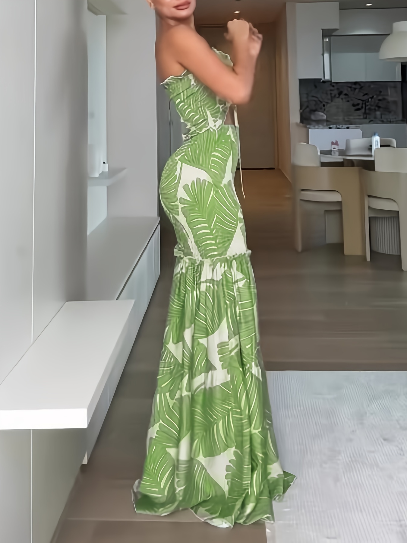 chinese dress ladies Portia & Scarlett Leopard Print Mermaid Prom Dress PS26023