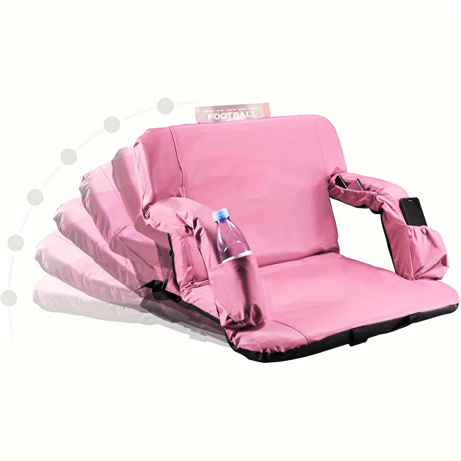 RedSwing Folding Stadium Seat Cushion With Back For Bleachers, Portable