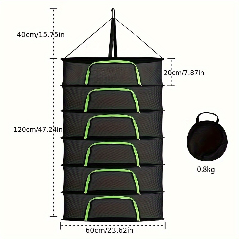

Fluorescent Green 6-layer U-shaped Plant Drying Net, Durable Nylon Material