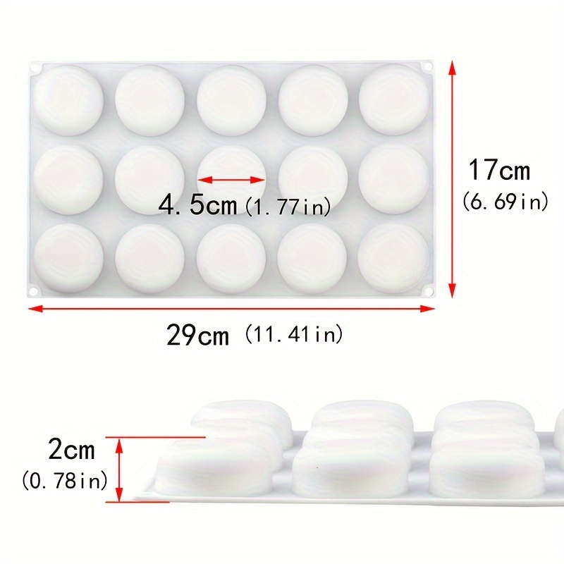 TEMU Moule en silicone pour gâteaux à la mousse, bonbons, pâtisseries, chocolat, cupcakes, gelées, biscuits, puddings, décoration de gâteaux, de ,