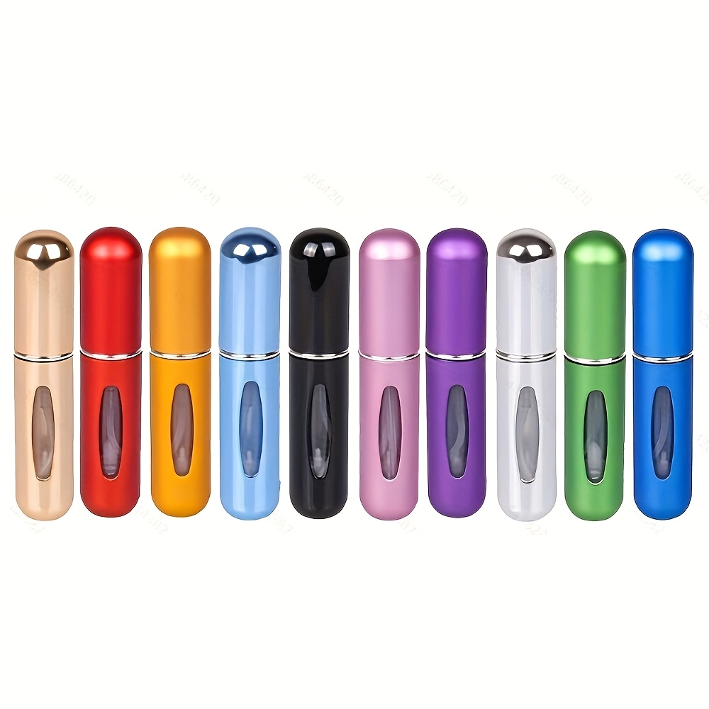 

3/5/10pcs Mini Refillable Perfume Spray Bottles - Leak-proof, Portable, Pvc-free Plastic, Fragrance-free, Ideal For Travel And Daily Use