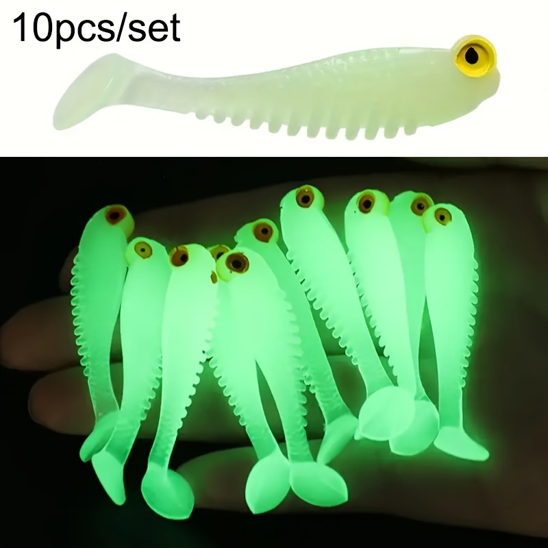 

10pcs Soft Silicone Fishing Lures, 5cm Wobbler Swimbaits -, Bagged Set For Hunting & Fishing