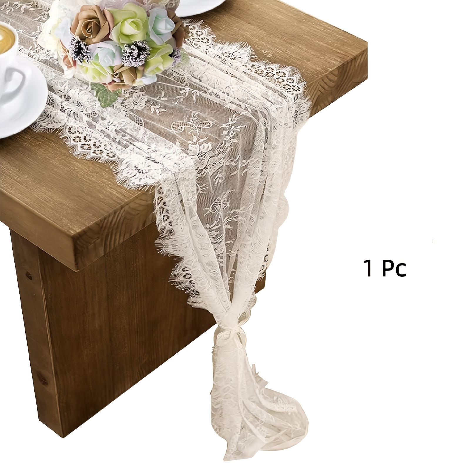 1 3 8 12pcs white lace table runner embroidered wedding bridal shower vintage rustic with 14 x 120 inch sheer panels for christmas party decorations lace fabric table cover 1 3 8 12pcs wedding guest table decor k