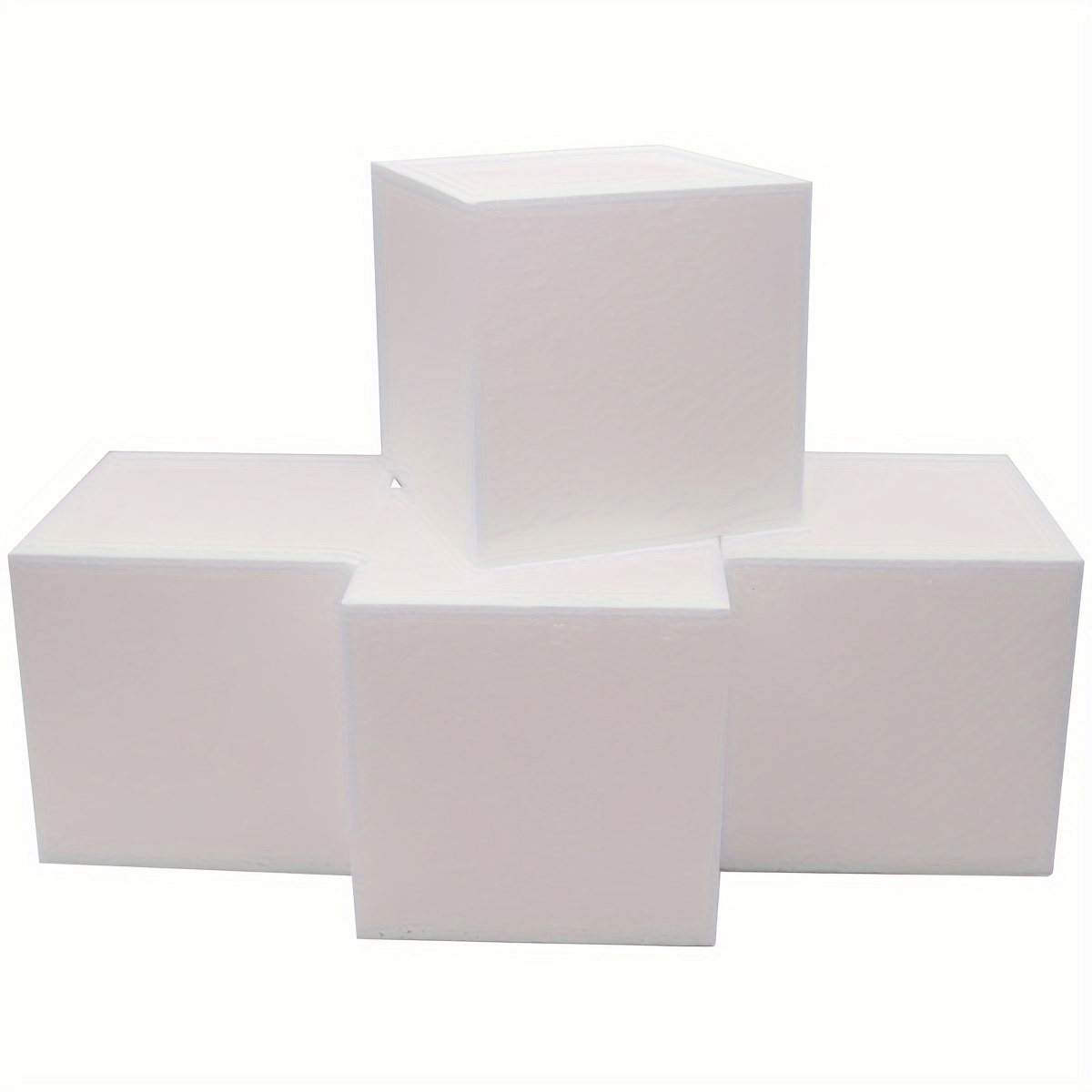 

4pcs White Foam Blocks 3.15" - Supplies For Sculpting, Floral Arrangements, And Centerpiece Decorations, Art School , Modeling