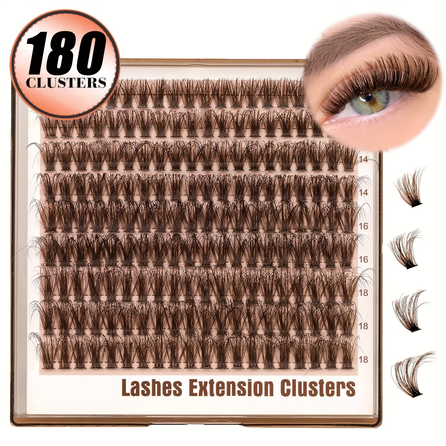 

180pcs - Fluffy & , 40d D- Eyelashes, Diy Kit