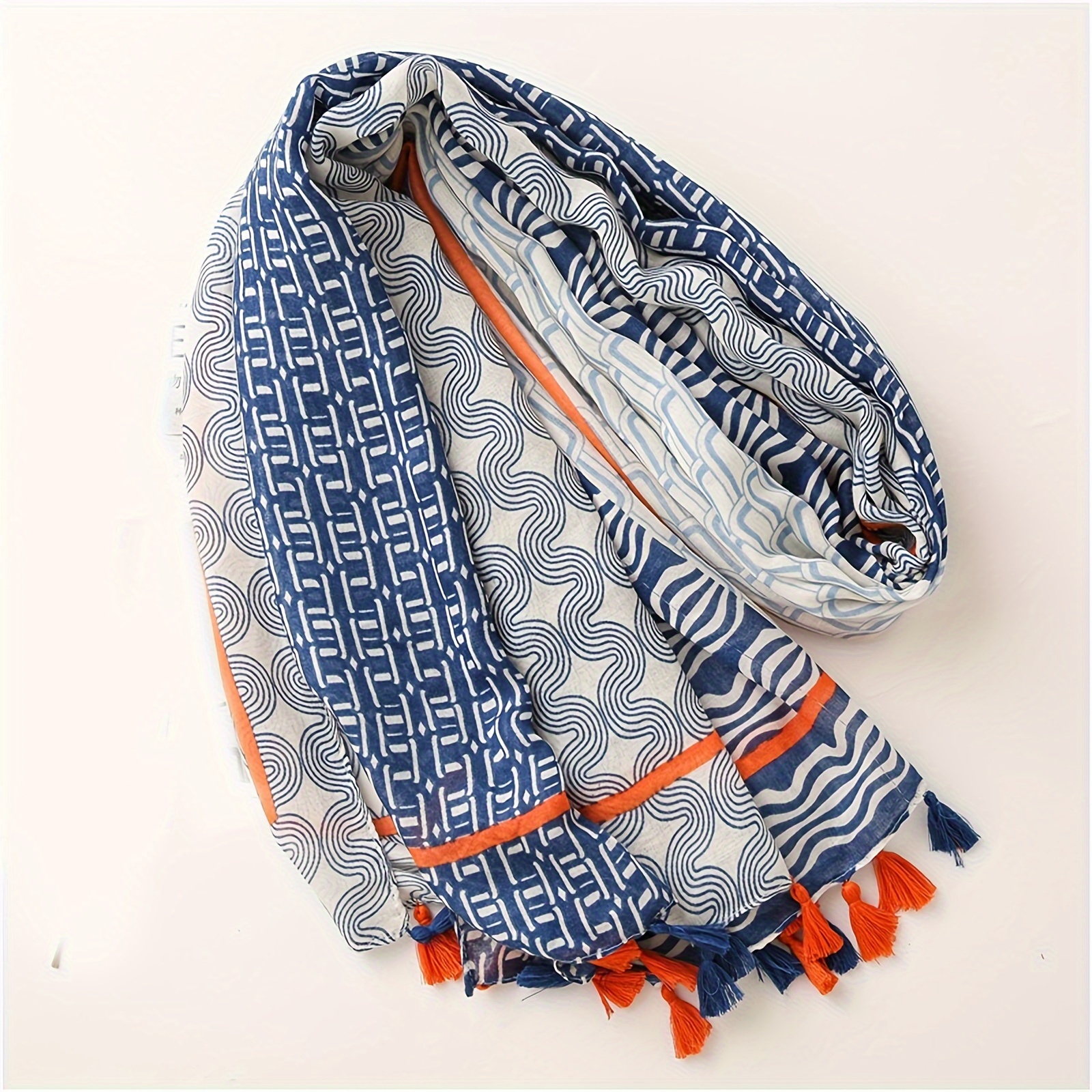 Rectangular Trendy Printed Beach Scarf for Women