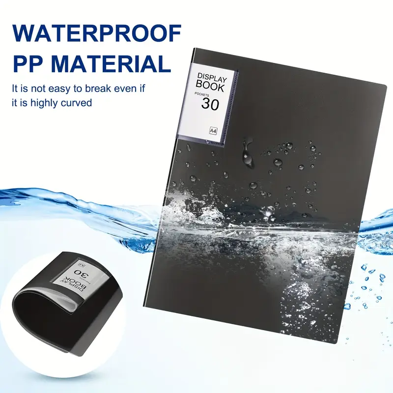 6 pack binder with plastic sleeves 30 pocket presentation book binder 8 5 x 11 inch art portfolio folder with clear sheet protector display 60 pages portfolio folder binder for artwork black Product details 3