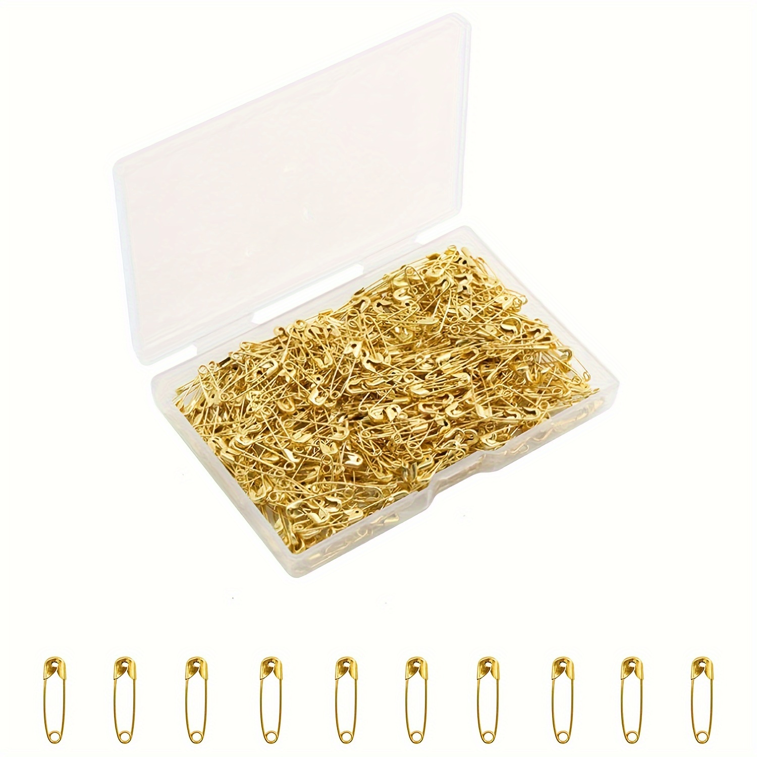 

120pcs Épingles de Sécurité Dorées, Mini Épingles Métalliques de 19mm pour Vêtements, Étiquettes, Artisanat & Fabrication de Bijoux