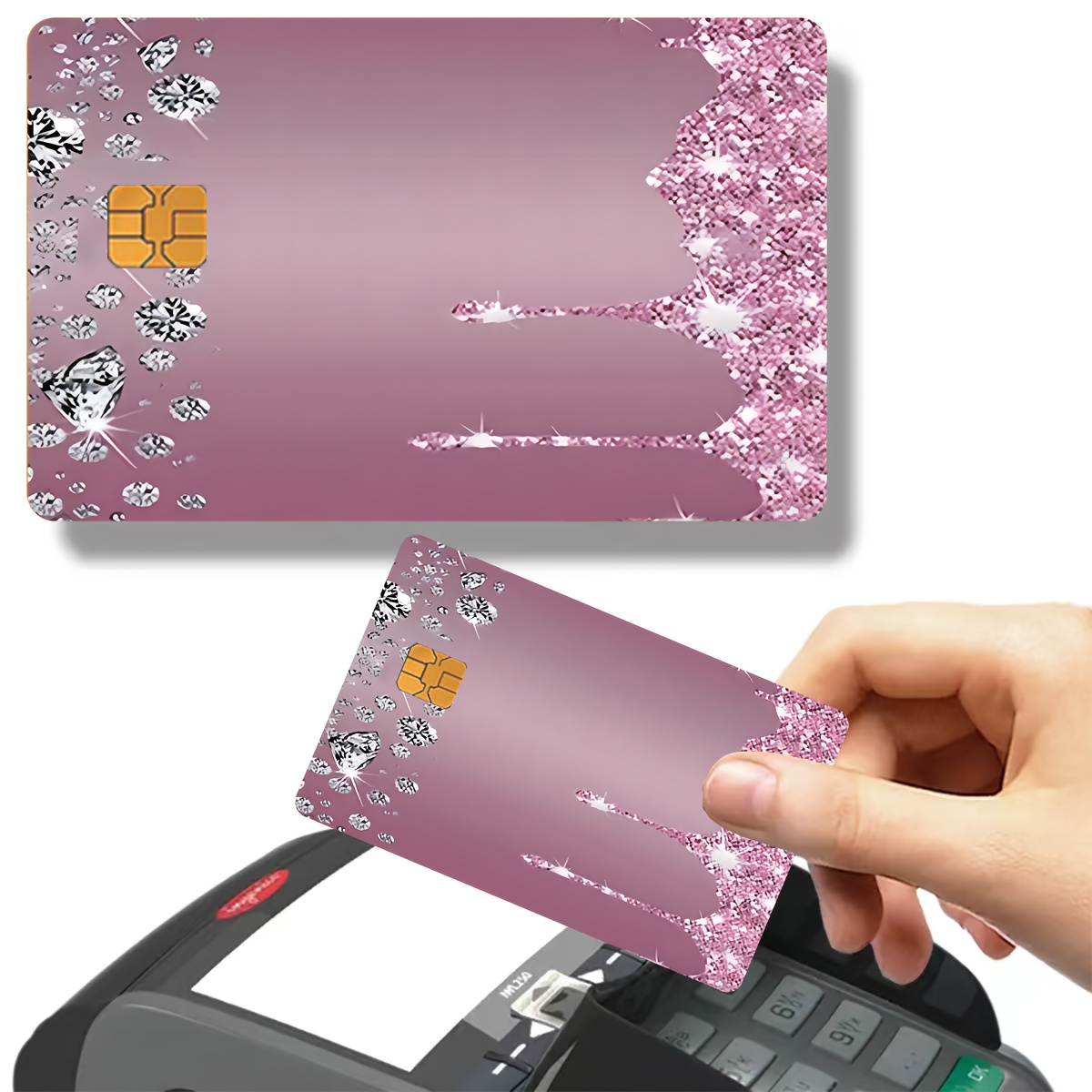 

2/4 Removable Pvc -resistant Beautiful Card Protectors, Suitable For Credit Cards, Key Cards, Debit Cards, And Decorative Card Stickers.