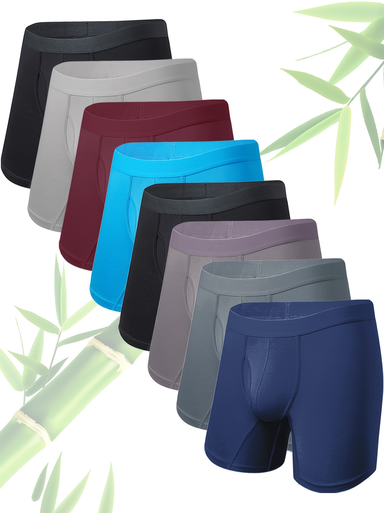 pack calzoncillos hombre color fibra bambú 95% Temu