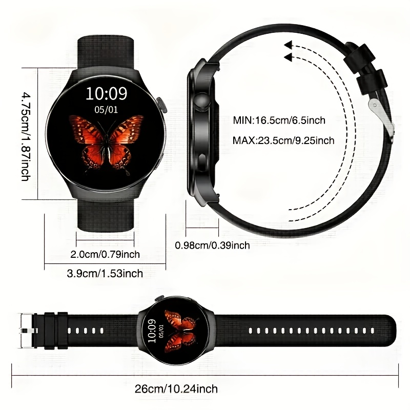 Valentine'S Day Gift - a Popular New Silicone Strap Smartwatch, Suitable for Both Men And Women, Capable of Making/Receiving Calls, Step Counting, Calorie Tracking, Multiple Sports Modes, Remote Camera Control, Music Playback, Alarm Reminders