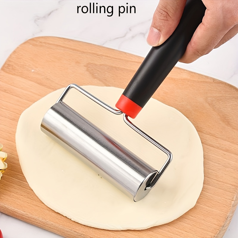 

Stainless Steel T-shaped Pastry Roller - Pizza, Bread & Biscuits | Essential Kitchen Gadget