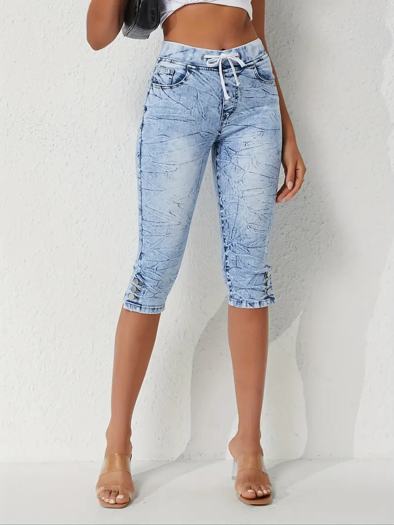 jeans femme haute taille élastiques à fente latérale Temu Belgium