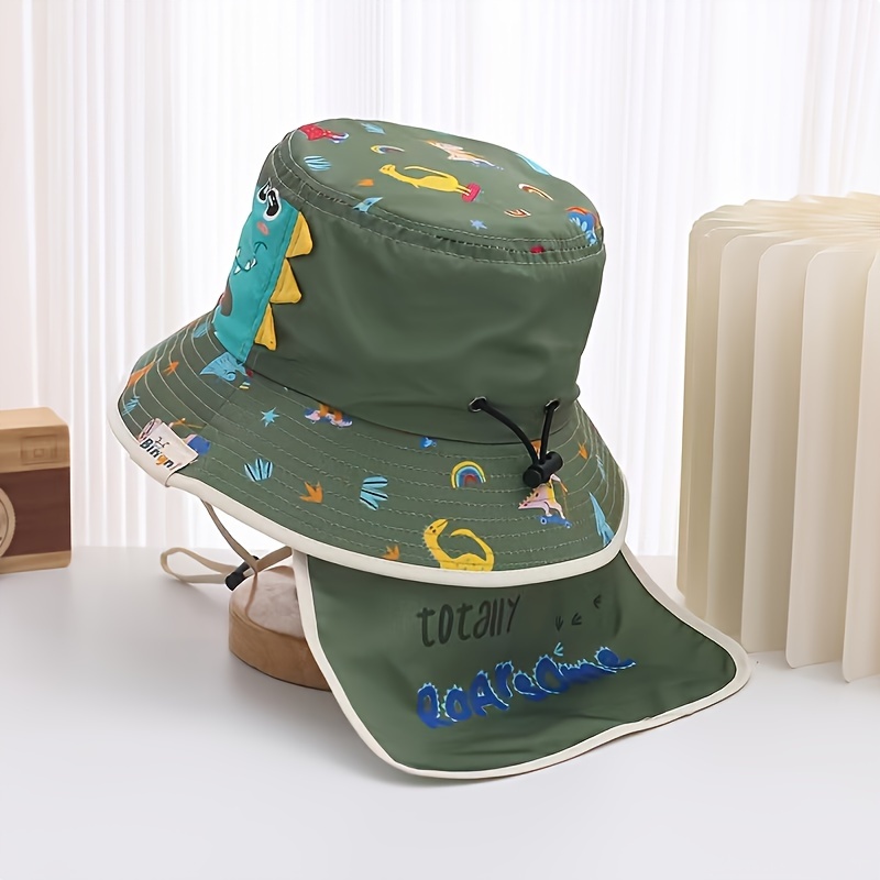 Adjustable Playful Cartoon Designs Bucket Hat Summer Uv - Temu