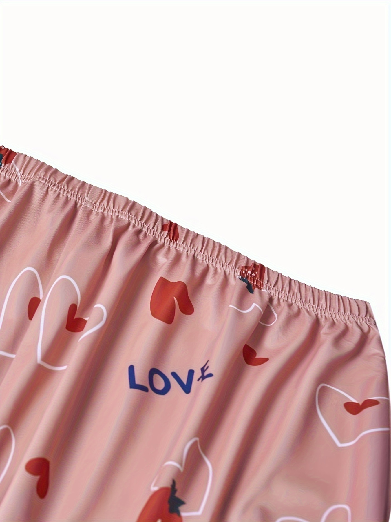 Plus Size Cute Pajama Bottoms Women's Plus Heart Strawberry - Temu Canada