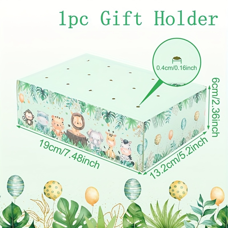 E-shop 1 Stück, Dschungeltier-Lutscherhalter, Party-Favor-Packs, Löwe Tiger Papier-Lutscherhalter, Tier-Themenparty-Geschenk, Baby-Shower-Party-Deko,