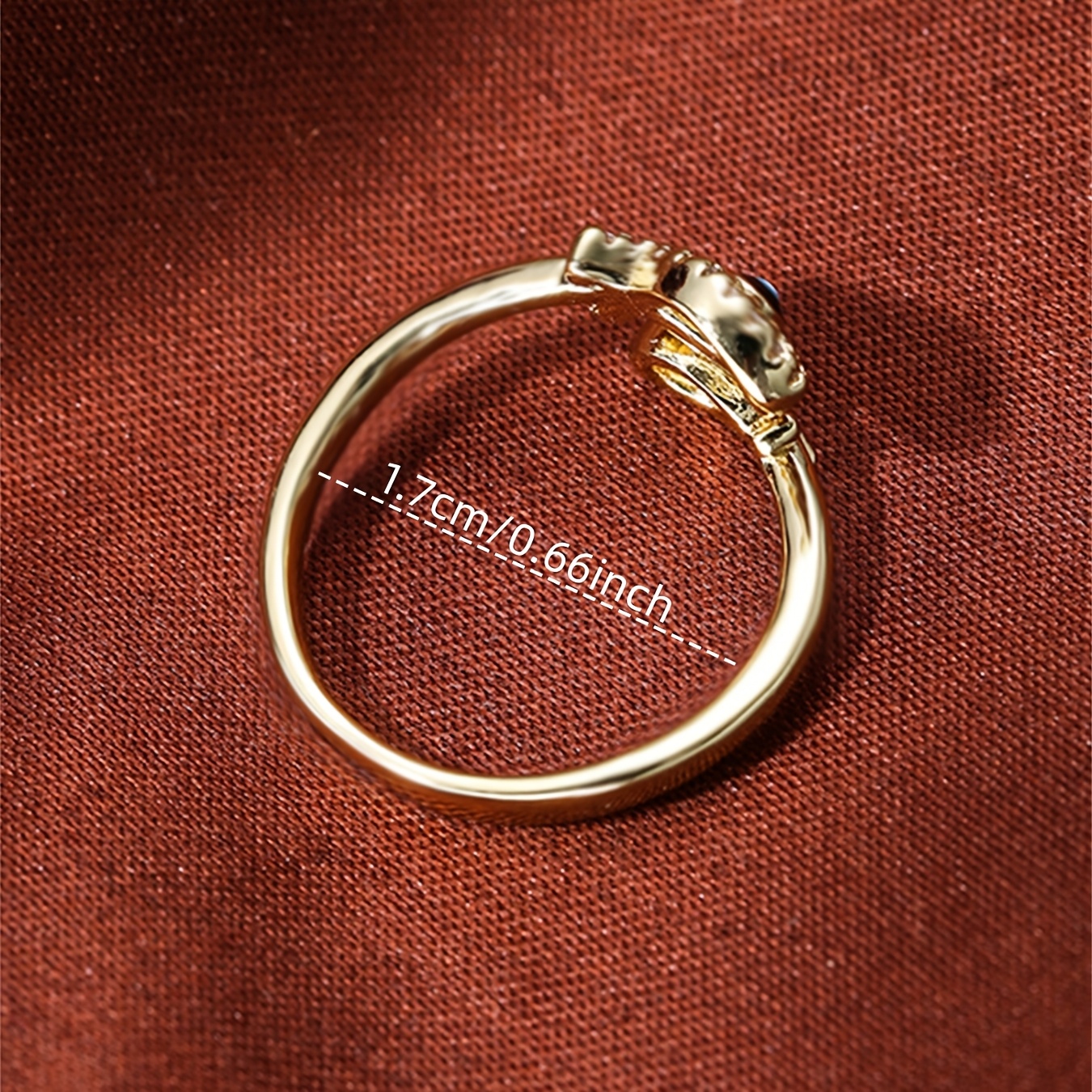 Women's Devil's Eye Pisces Open Ring, Stackable Guardian Symbol