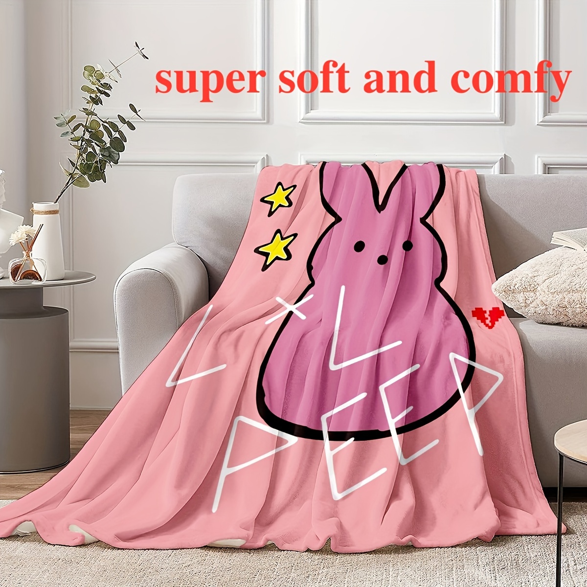 

1pc - Flannel Blanket, And Decor, , For