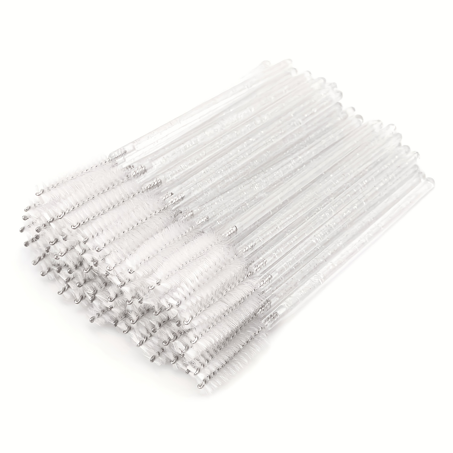 TEMU Pak van 60 stuks witte wimperborstels & mascaraborsteltjes geschikt voor alle huidtypes, wimperextensiegereedschap met nylon haren en tips voor