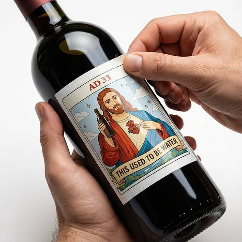 1 3 5 7 15 20 fun wine bottle label stickers this was water religious joke bottle labels prank gift for friends christmas stickers white elephant gift tags decoration supplies thanksgiving christmas