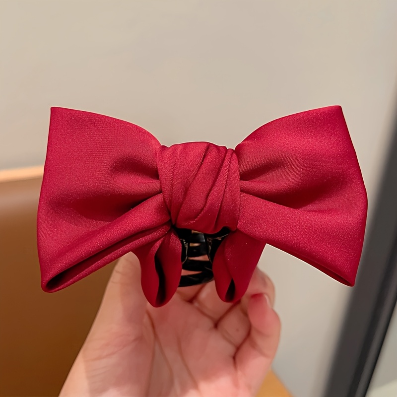 1 Women'S Fashion Elegant Bow Hairpin Grab Clip