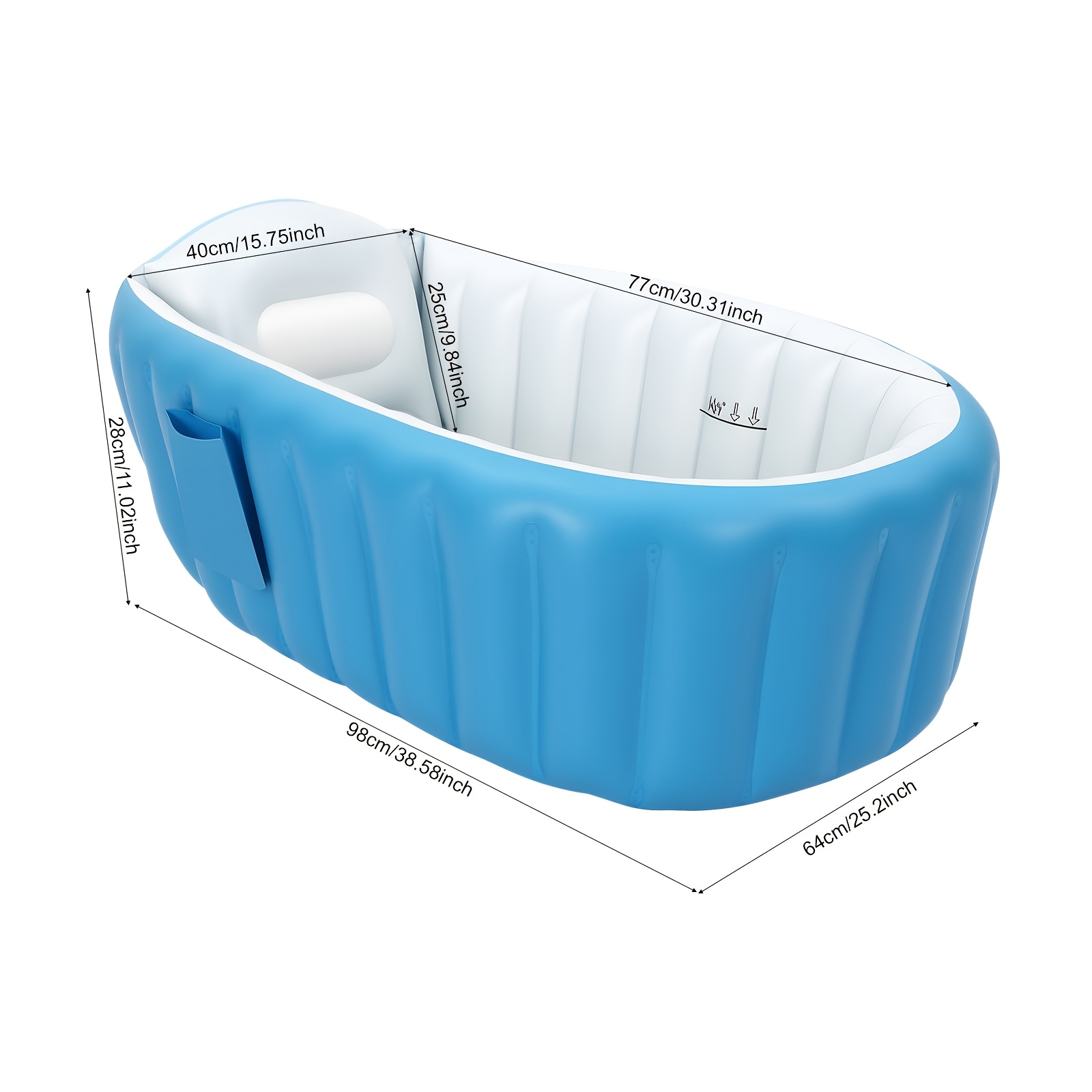 High Quality Inflatable Bathtub, Soft Pvc, Portable And Collapsible Bathtub, Including Foot Pump And Repair Kit, Suitable For Travel, Home And Hotel