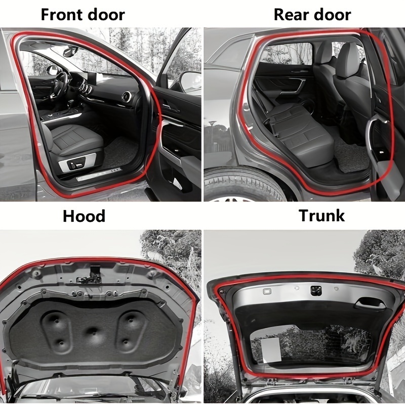 Automatinė sandarinimo juosta su penkiais lizdais, dvigubo sluoksnio garso izoliacinė sandarinimo guminė juosta, tinkanti visoms automobilių durelėms, garso izoliacinė juosta, universali apsauga nuo susidūrimo, dulkių mažinimas ir triukšmo mažinimas, stora guminė juosta