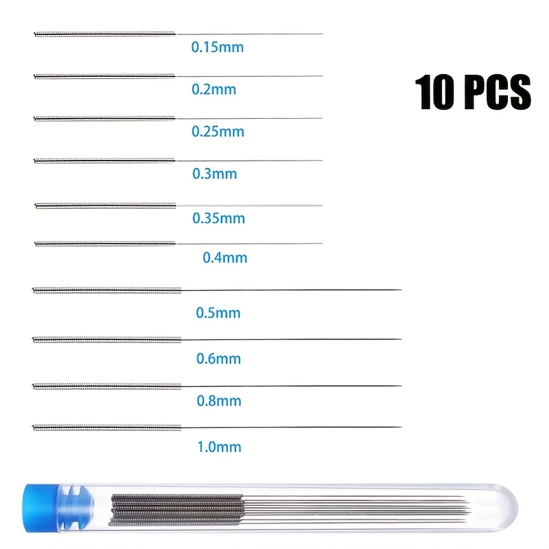 10pcs Stainless Steel Wiper Nozzle Cleaning Kit - Unclog Car Glass & 3d Printer , Gas Stove Outlets, Rain Brush, Shower Head Needle Cleaning