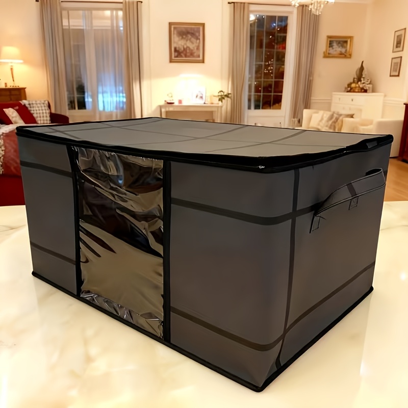 6pcs Extra Large Foldable Closet Storage Boxes with Double Zipper and Handles