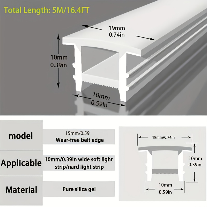 5  4ft 10  8ft silicone led neon light cover   light embedded installation suitable for 6 14mm light strips indoor and outdoor decoration
