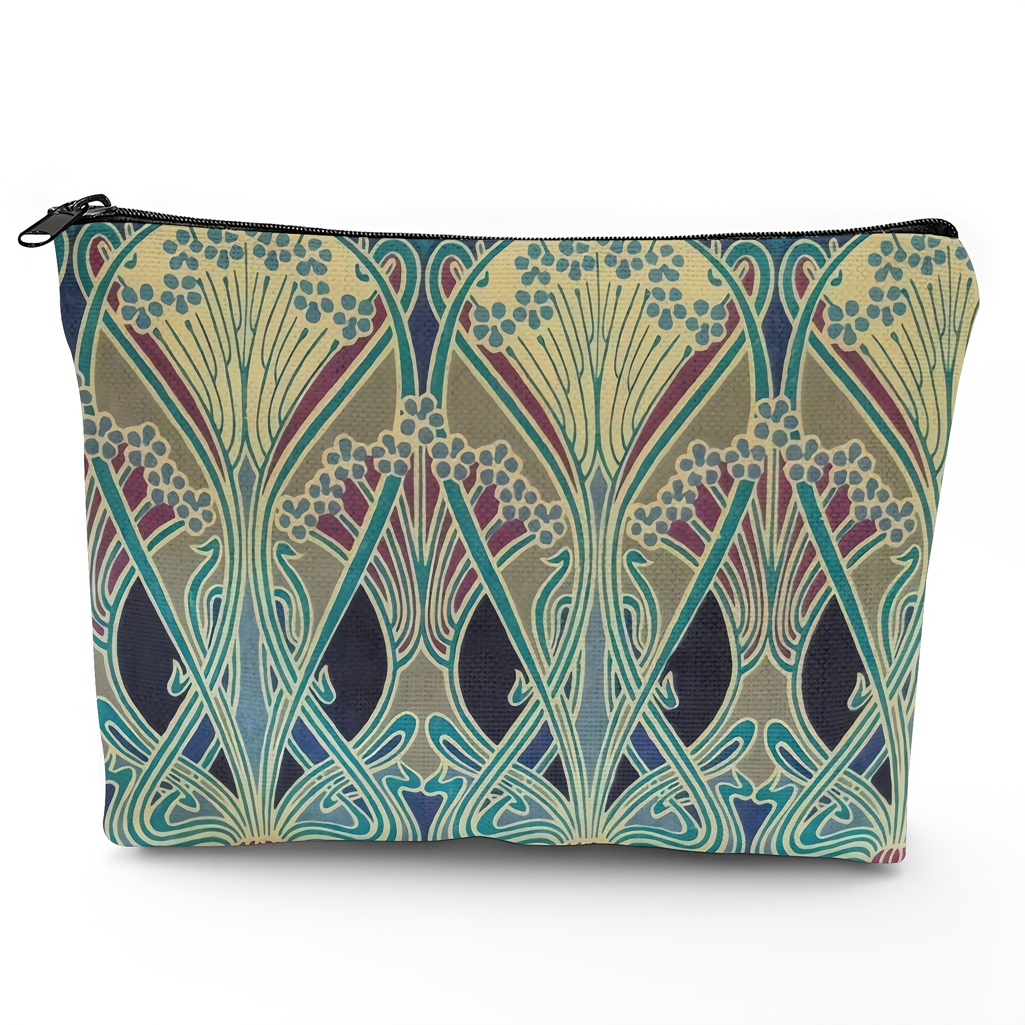 TEMU Fashionable Travel Makeup Bag, Featuring Exquisite William Tapestry , Ideal For Weekend Trips And Short , Serving As An Elegant Organizer
