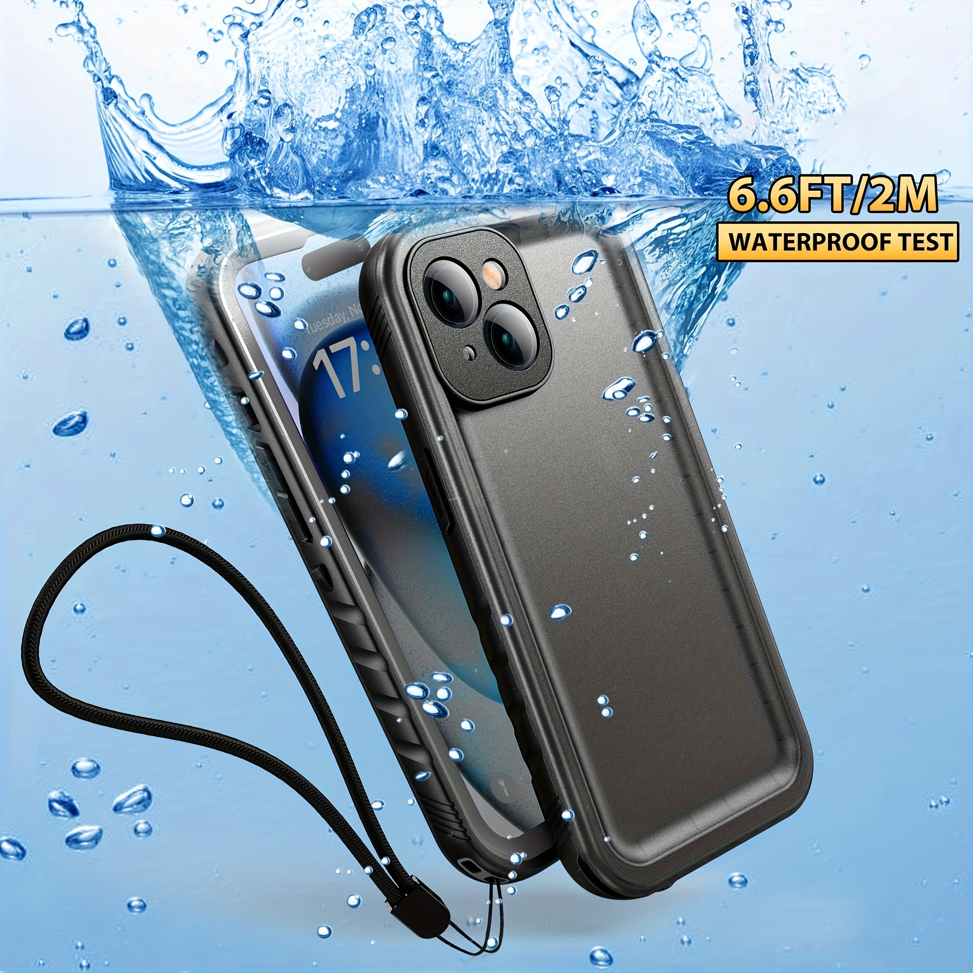 Waterproof Case for iPhone 16 15 14 13 12 11 Pro Max Plus Mini SE2 SE3 7 8 - Full-Body Heavy Dutywith Built In Tempered Glass Screen Protrctor Dustproof Shockproof Underwater Diving Swimming Phone Case, Outdoor Activities, Rugged Design, Adventure