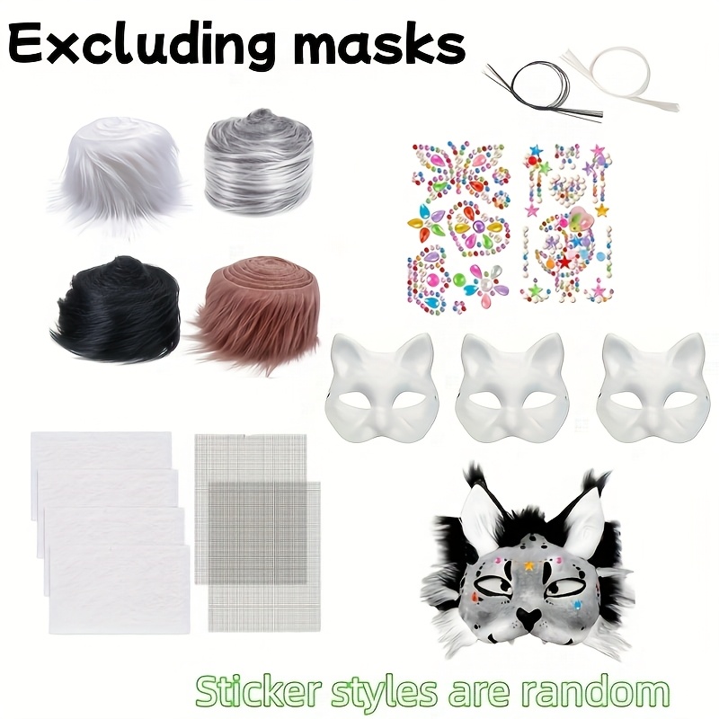DIY Weiße Masken Zum Bemalen – Blanko Papier-Masken Für Halloween, Cosplay & Kindergeburtstag – Kreativ-Set