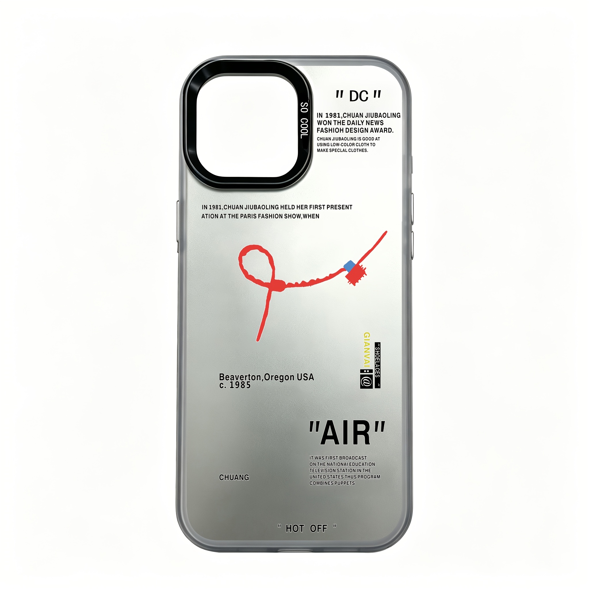 Image of Phone Case: Phone Case - Retro English Graffiti Phone Case, Imd , Contrast Frame, Suitable For Iphone 7, 8, 11, 12, 13, 14, 15, 16, , Pro, Plus, X, Xs, Xr, Xsmax, 16e, 17e