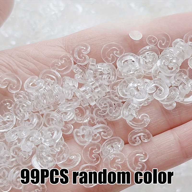 TEMU Random Color Assorted Colorful Plastic S/c Clips, Rubber Bands, And Loom Connectors For Jewelry Making, Including Additions For Bracelets And