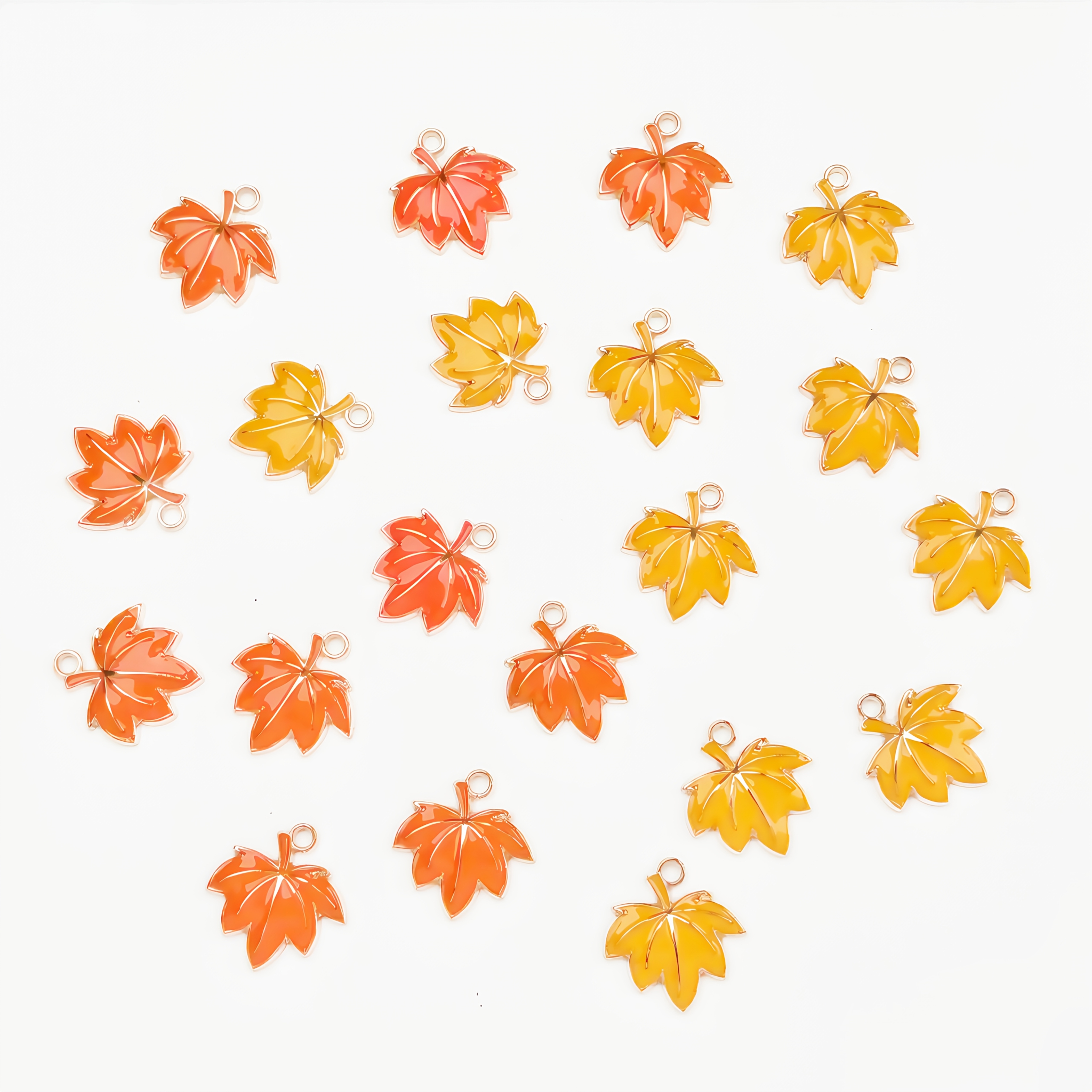 TEMU Lot de 20 pendentifs en alliage de de feuille d'érable, pour décorations de fêtes, accessoires pour sacs, chaussures et vêtements, artisanat DIY