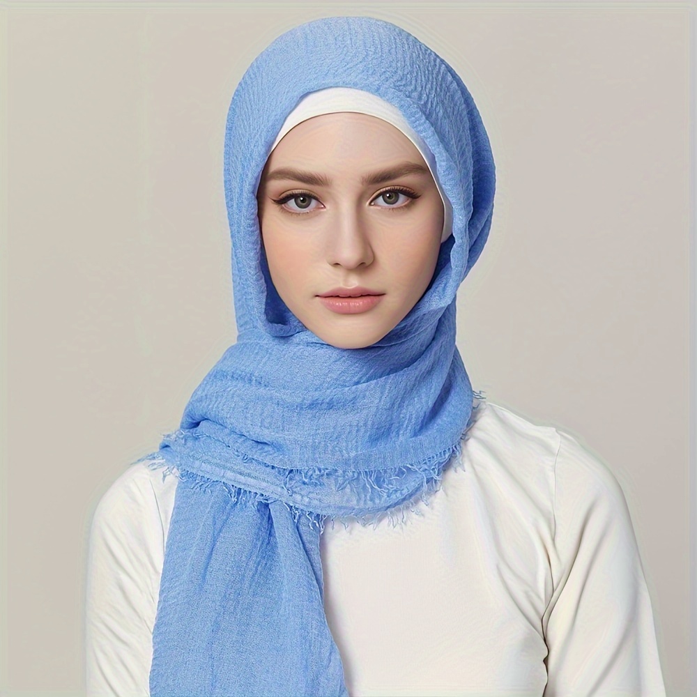 Women's Solid Color Scarf – Soft Wool Shawl, 72.8x29.9 Inches, All-Match Fashion Wrap For Daily Wear