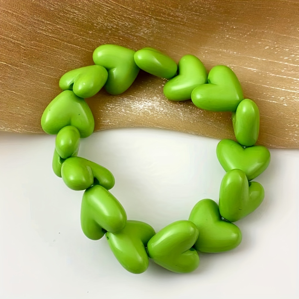 Heart Shaped Acrylic Bracelet for Women