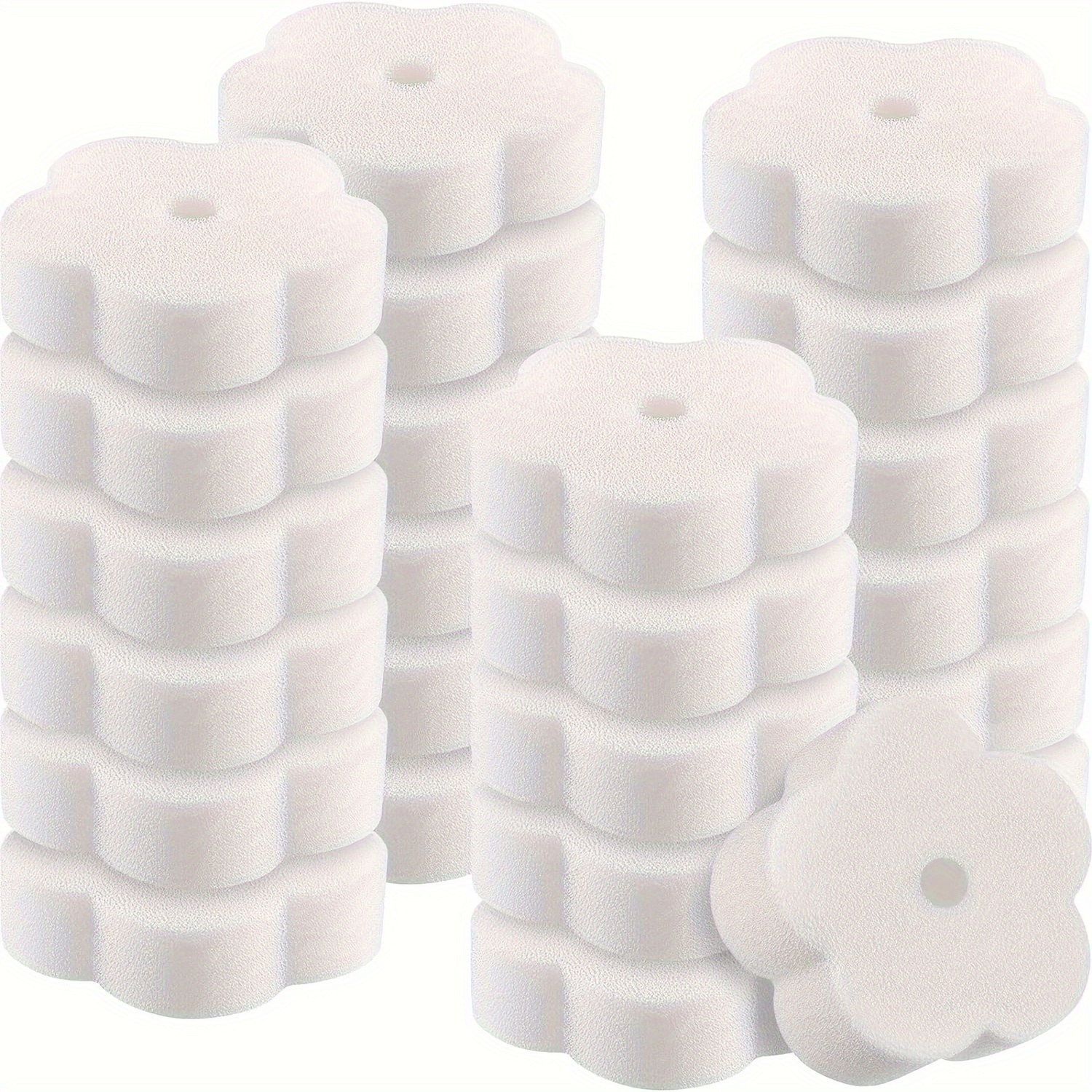 Image of 24pcs Sponge For Hot Tub Additions, Flower Oil Absorber For Swimming Pool And Spa