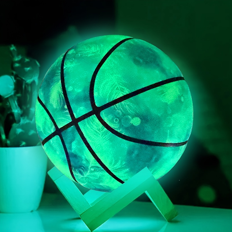 Lime A Ongle Glow In The Dark Basketball, Glowing PU Leather