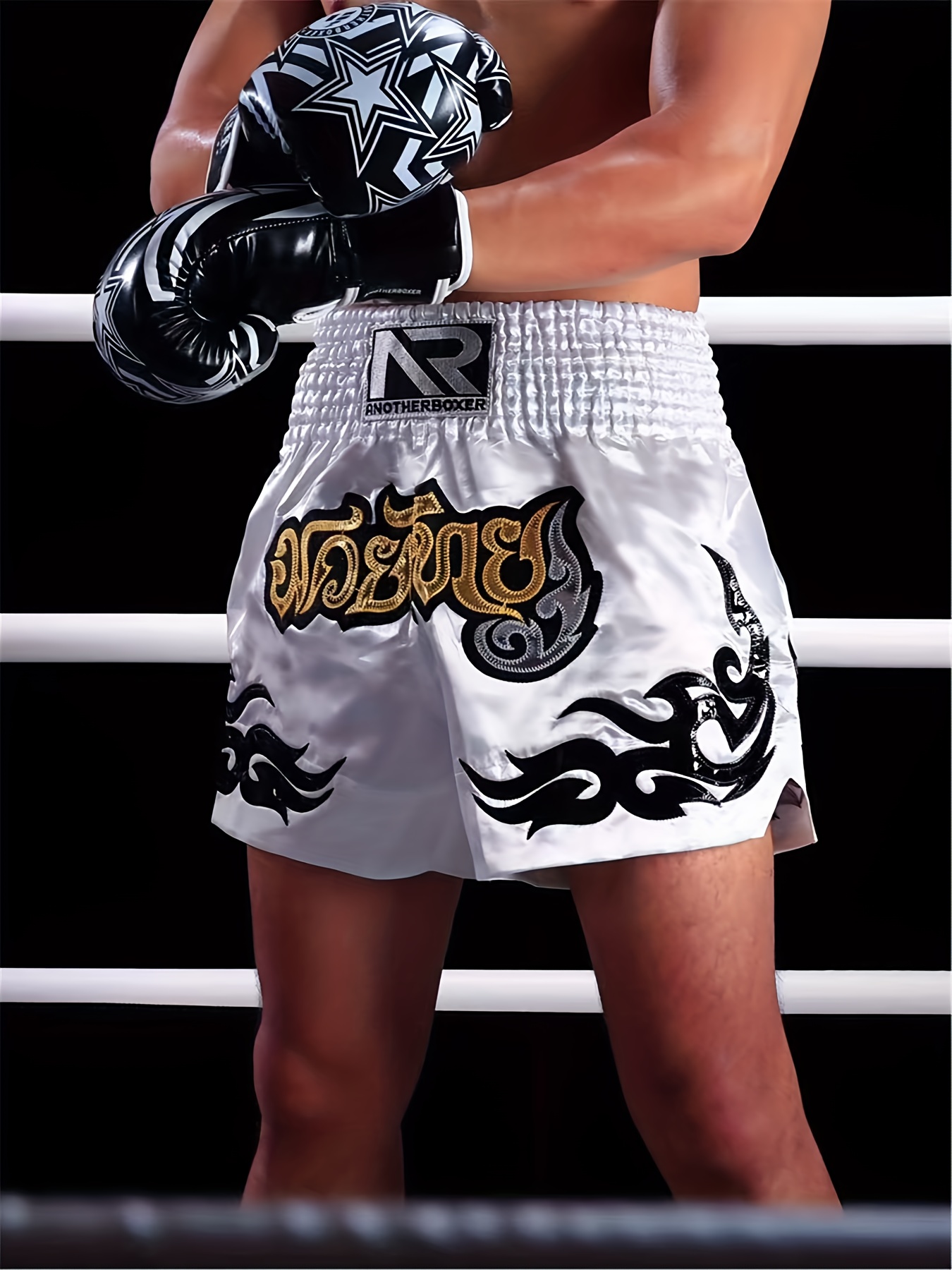 ムエタイ＆mmaファイトショーツ ゴールデン ルデザイン 耐久性