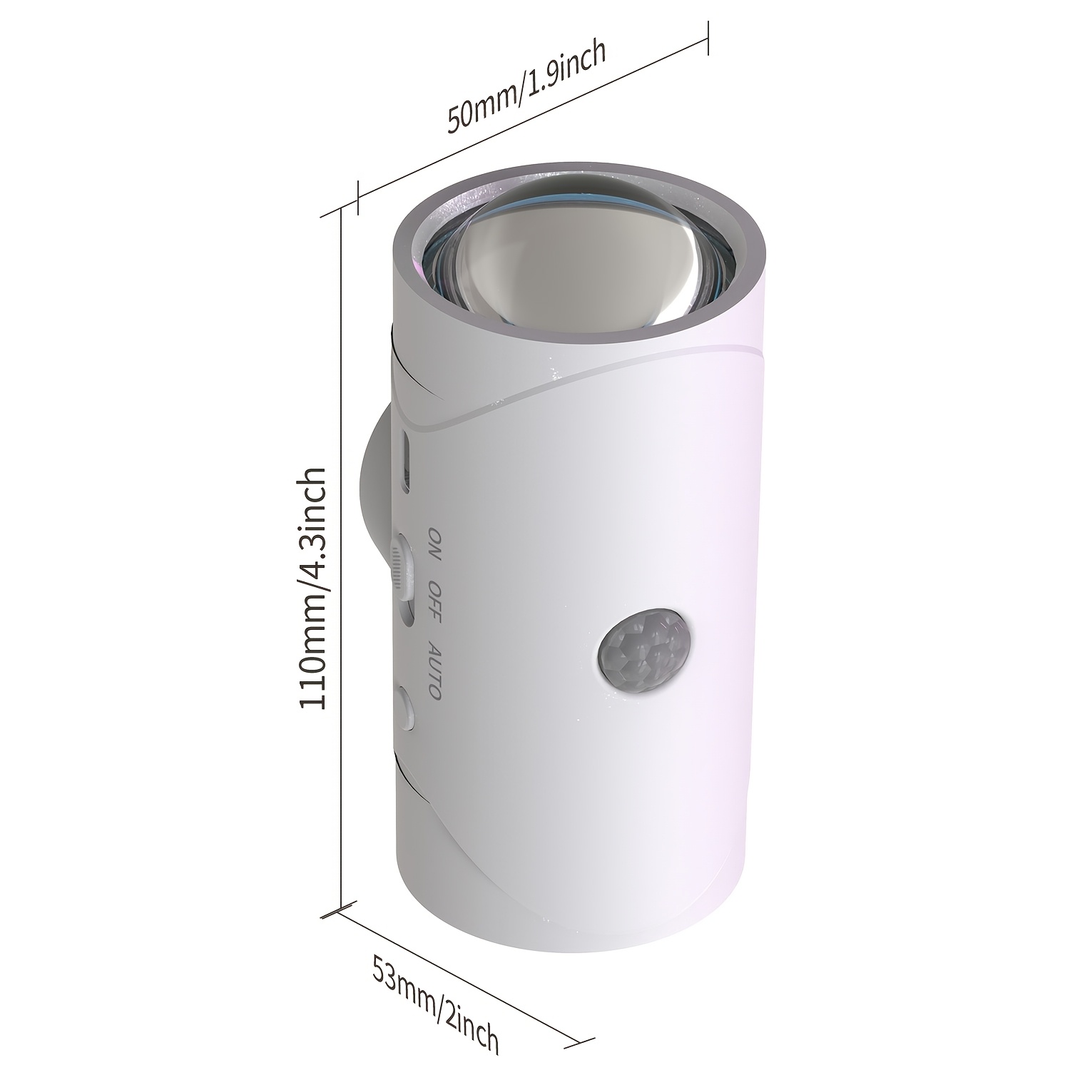 E-shop LED Nachtlicht mit Bewegungserkennung, USB Wiederaufladbar, Top- und Bodenbeleuchtung, RGB Farbverlauf Ambient Light, Dimmbare Innenlampe,