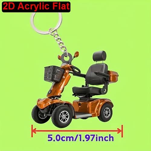 2d flat design single piece all terrain vehicle acrylic keychain suitable for backpacks car keys and wallets no power required 2d flat
